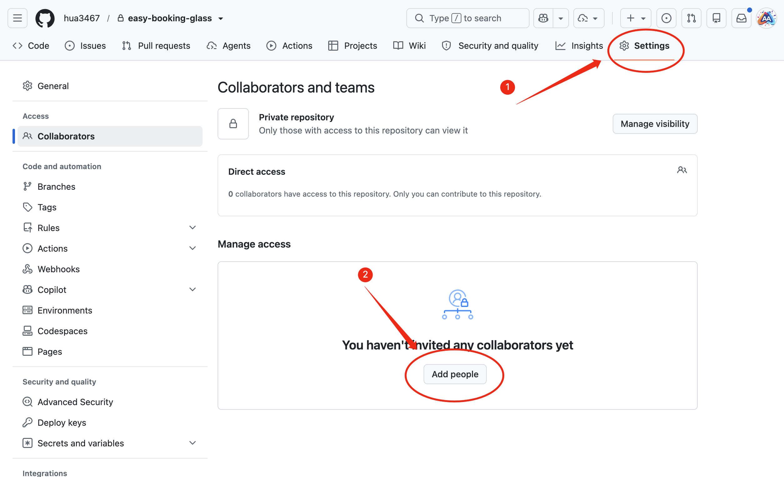 How to invite collaborators to your GitHub repository